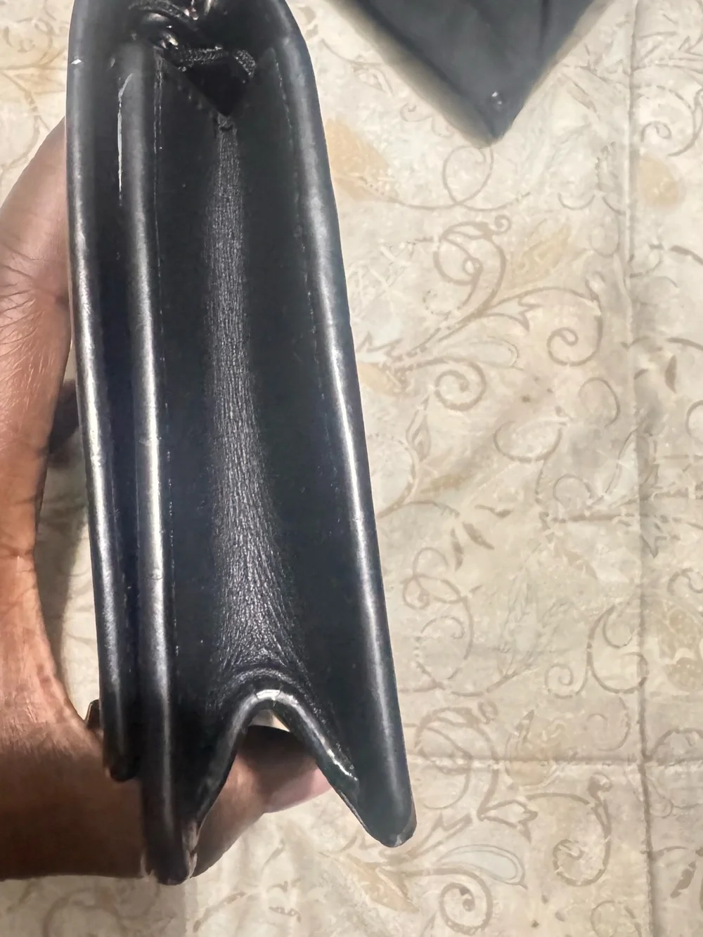 Yves Saint Laurent Black Leather Crossbody with Gold YSL Logo